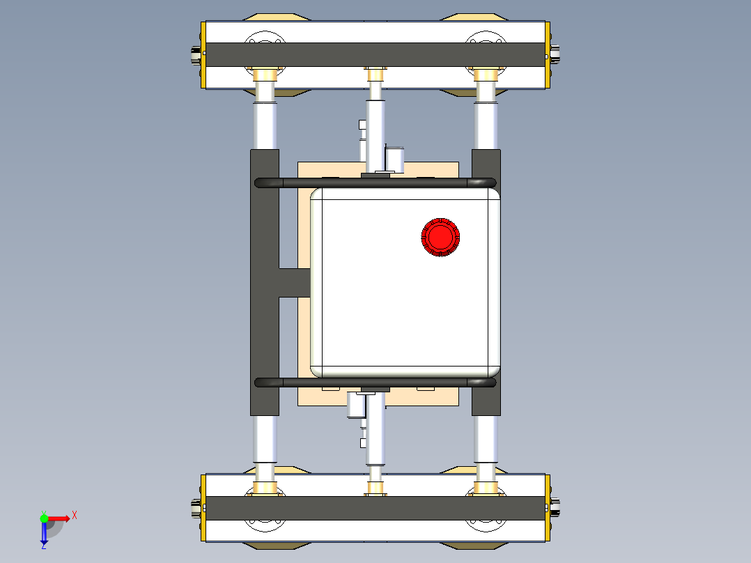 自走式喷药机器人俯视图