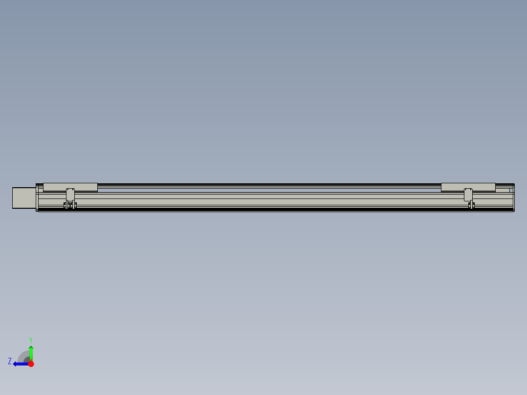 直线模组LHB21-L40-S1650-R(B)设计图纸右视图