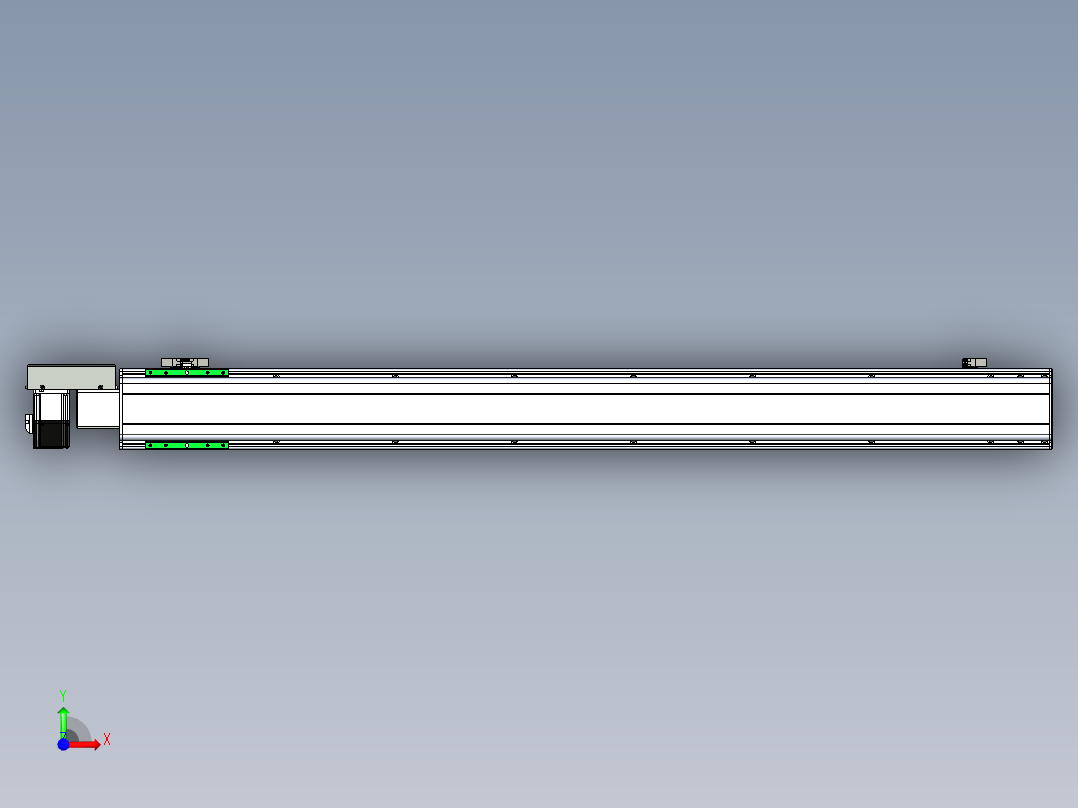 同步带滑台-半封闭B13H-L45-S1300-R-P40-D3前视图