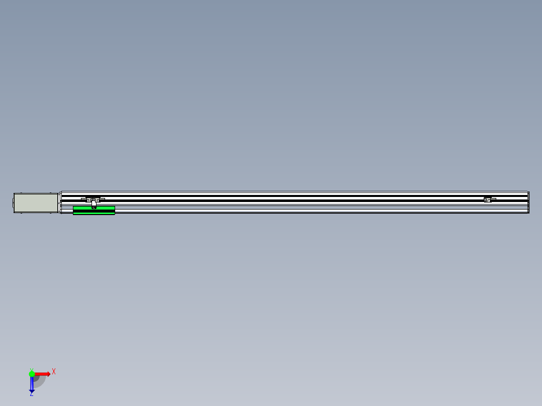 同步带滑台-半封闭B13H-L45-S1300-R-P40-D3俯视图