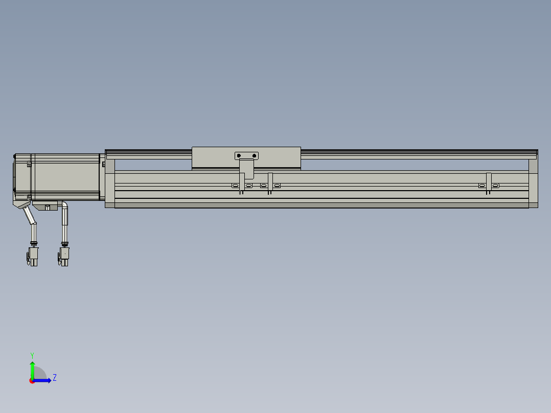 东锦丝杆传动-直线滑台模组DH135-C-L10-S250-BC-P400W-C3左视图