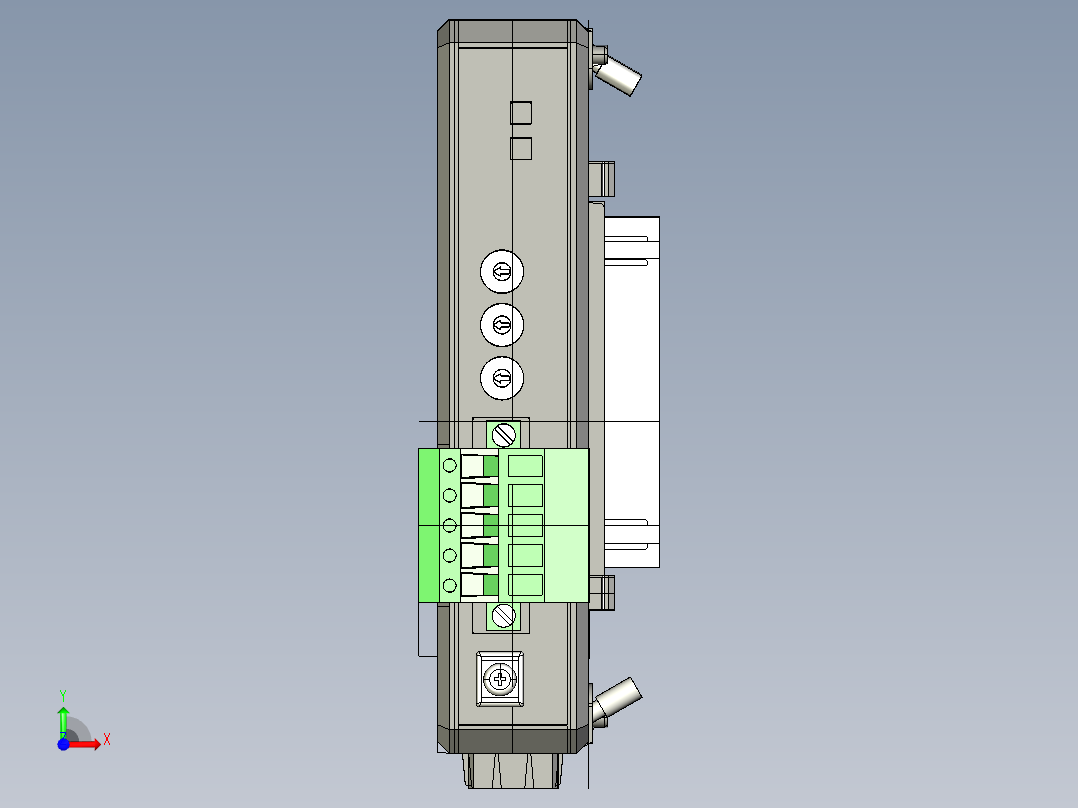 基恩士LK-DN100_kc图纸模型前视图
