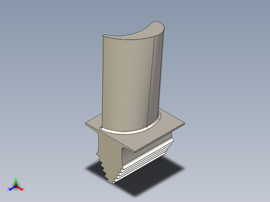 涡轮 叶片 涡扇 (42)正等轴测图