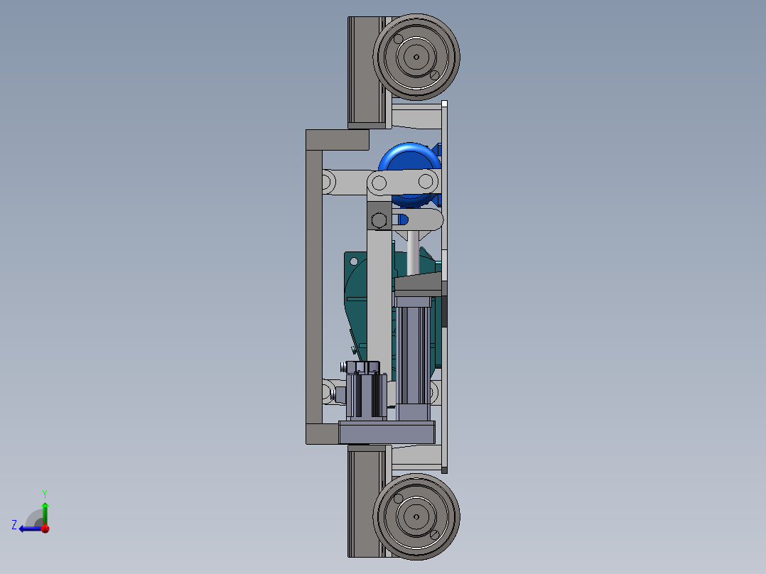 电缸式横移小车sw16可编辑右视图