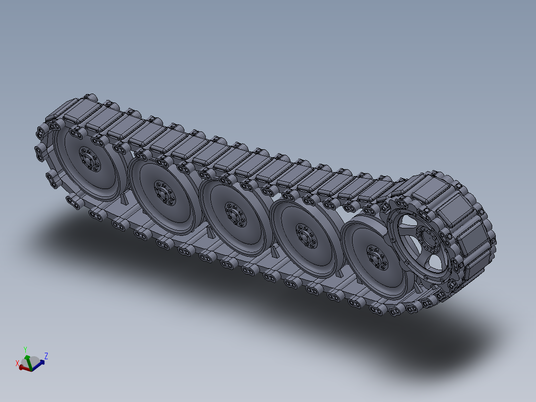 M113装甲车履带主视图