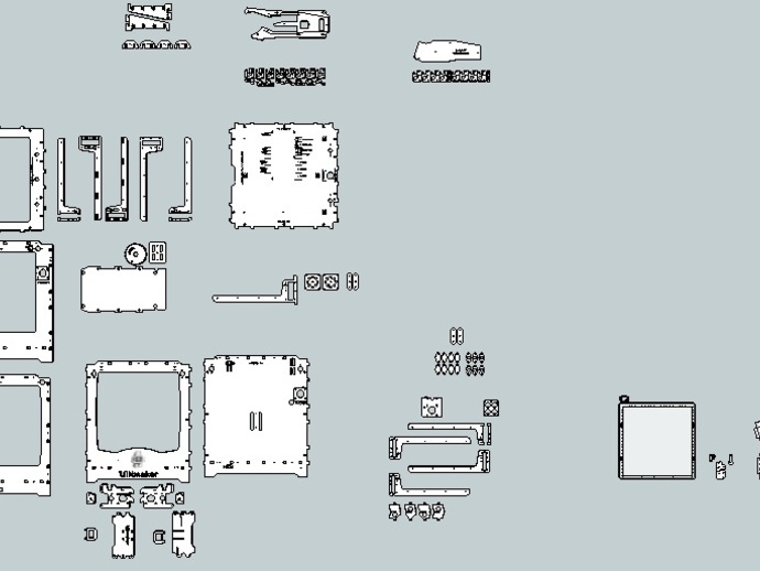 3D打印机Ulimaker LaserCut Files in 3D Sketchup Format