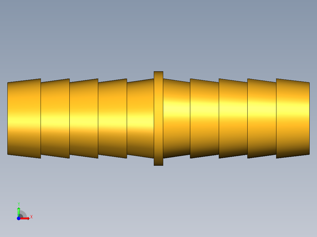 倒齿式工业管接头Hose Mender 122HBL-8前视图