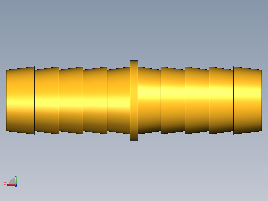 倒齿式工业管接头Hose Mender 122HBL-8后视图