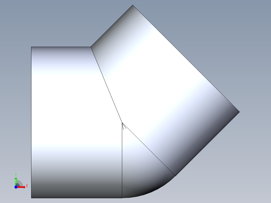 聚氯乙烯配件09-Sch80_45Elbow_FPTxFPT_819-020 _2in前视图