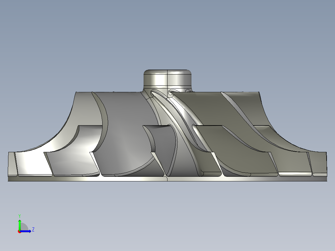 涡轮 叶片 涡扇 (11)左视图