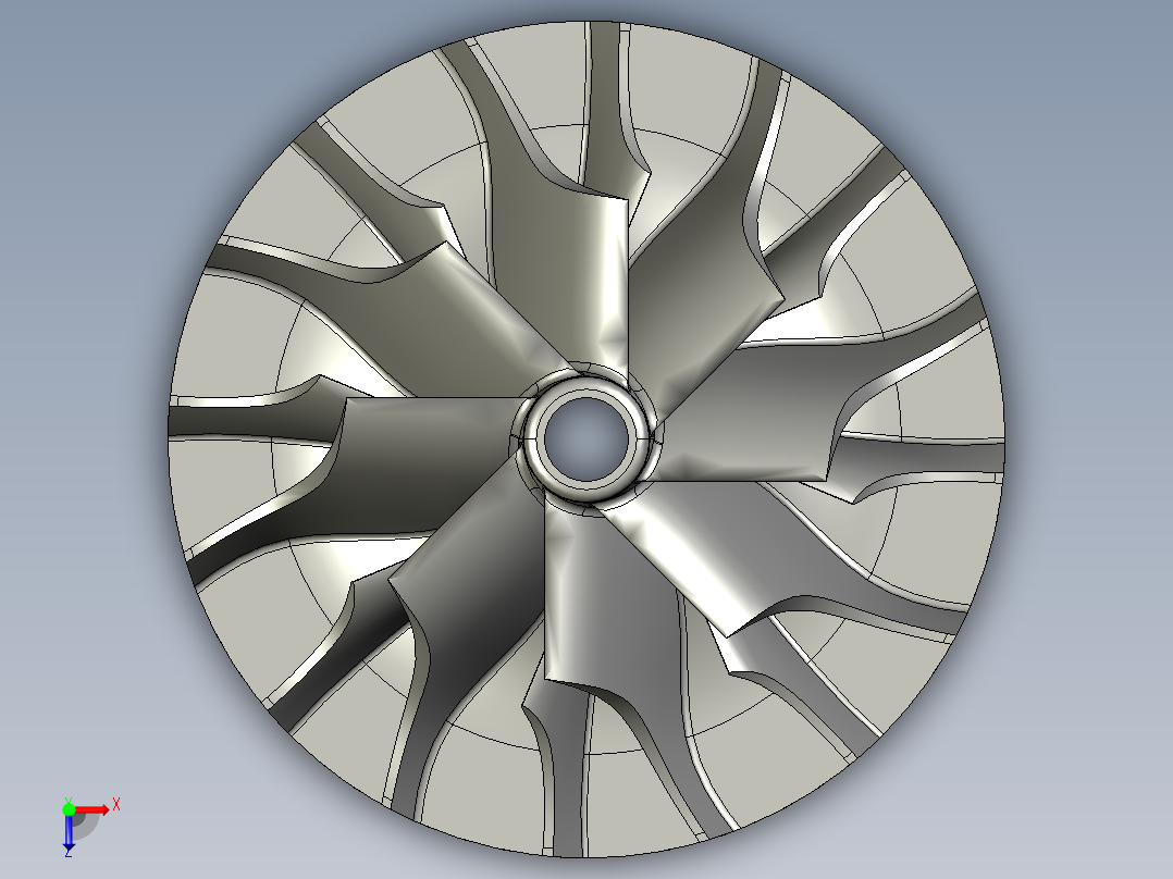 涡轮 叶片 涡扇 (11)俯视图