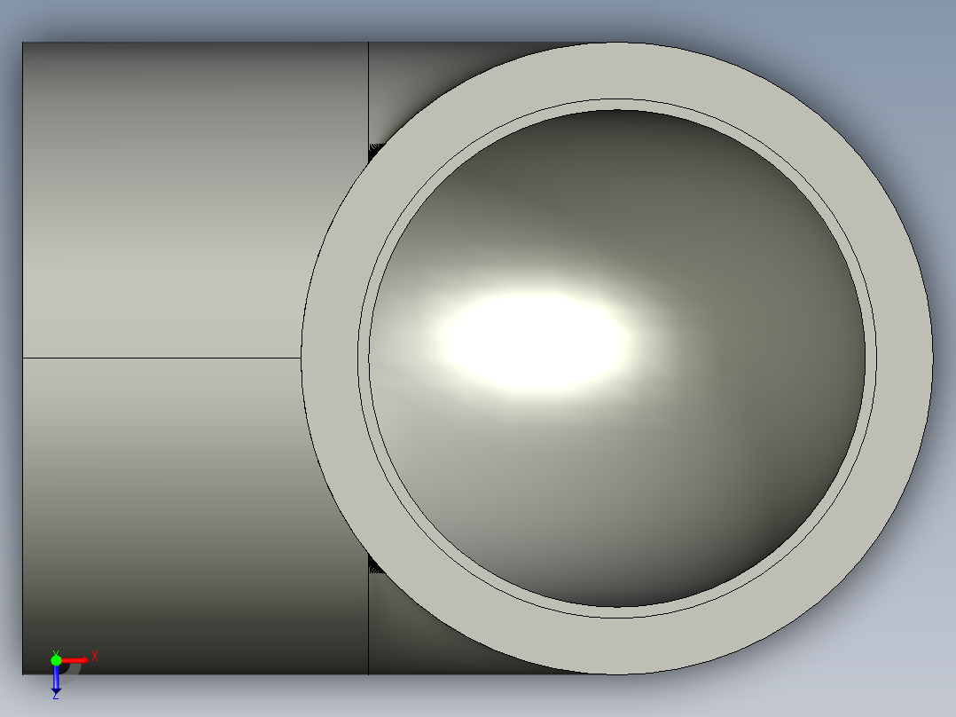 船舶管路系统SeaCor_90Elbow_SxS_37J106025_2.5in俯视图