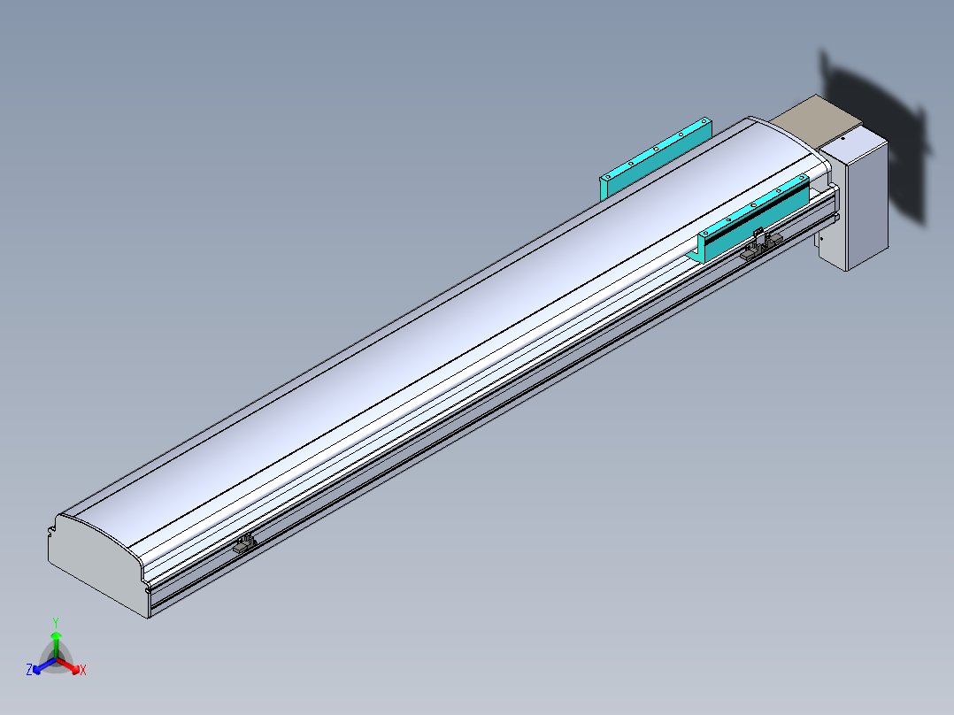 同步带滑台-半封闭B22H-L100-C-S1100-RD-P75-D3-N5