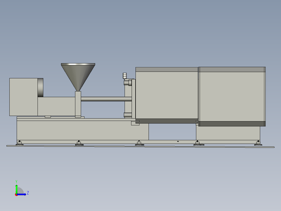 塑料加工机左视图