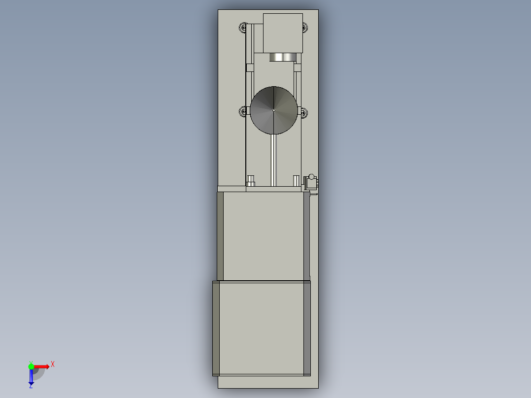 塑料加工机俯视图