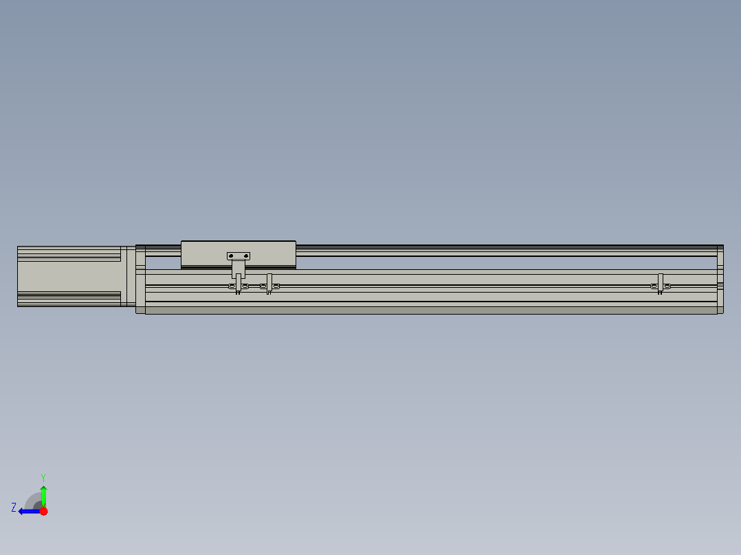 东锦丝杆传动-直线滑台模组DH170-C-L10-S500-BC-P750W-C3右视图