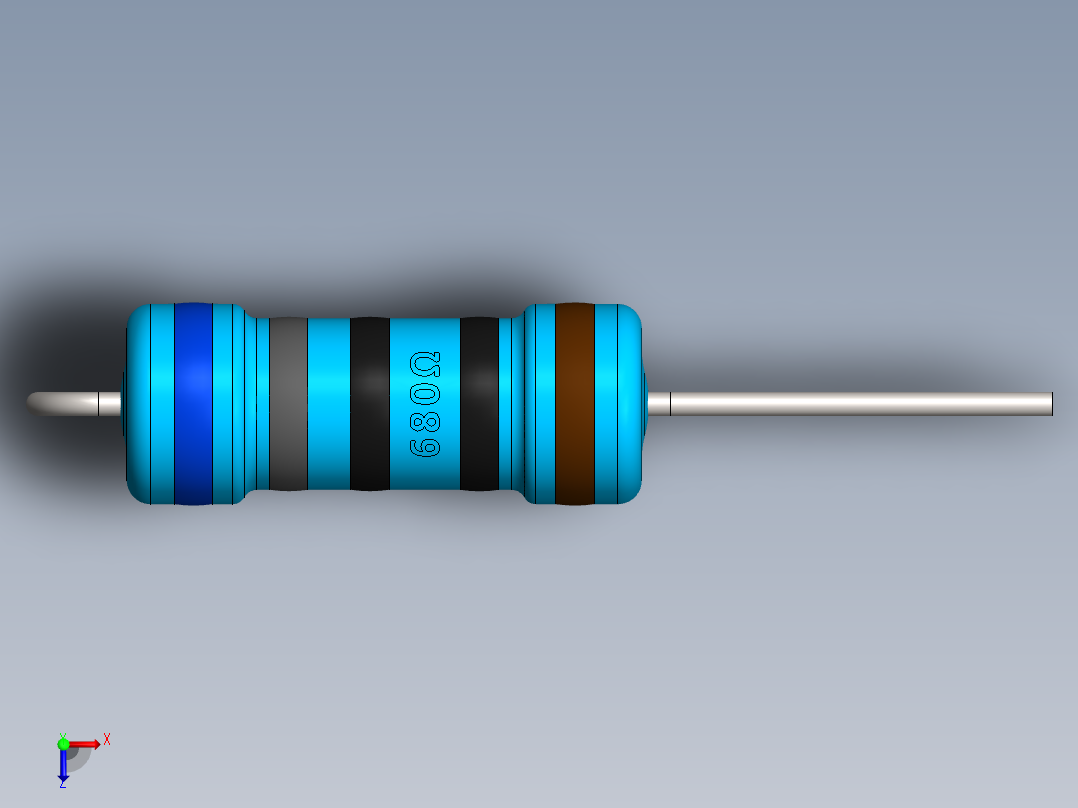 电容器 二极管 电阻器-Resistor Vertical 680 Ohm 1W