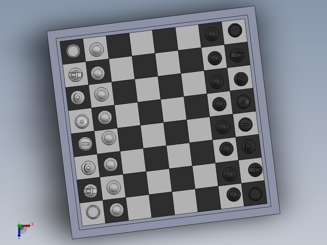 国际象棋套装俯视图