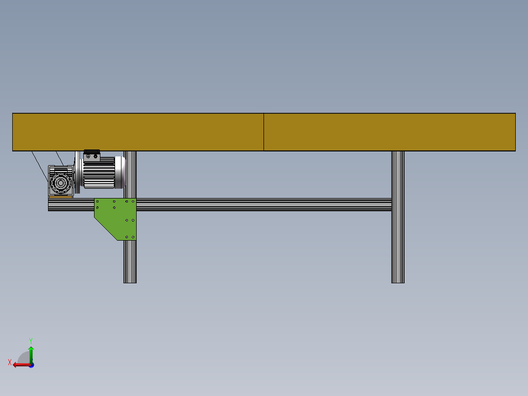 金属链板输送机sw18可编辑后视图