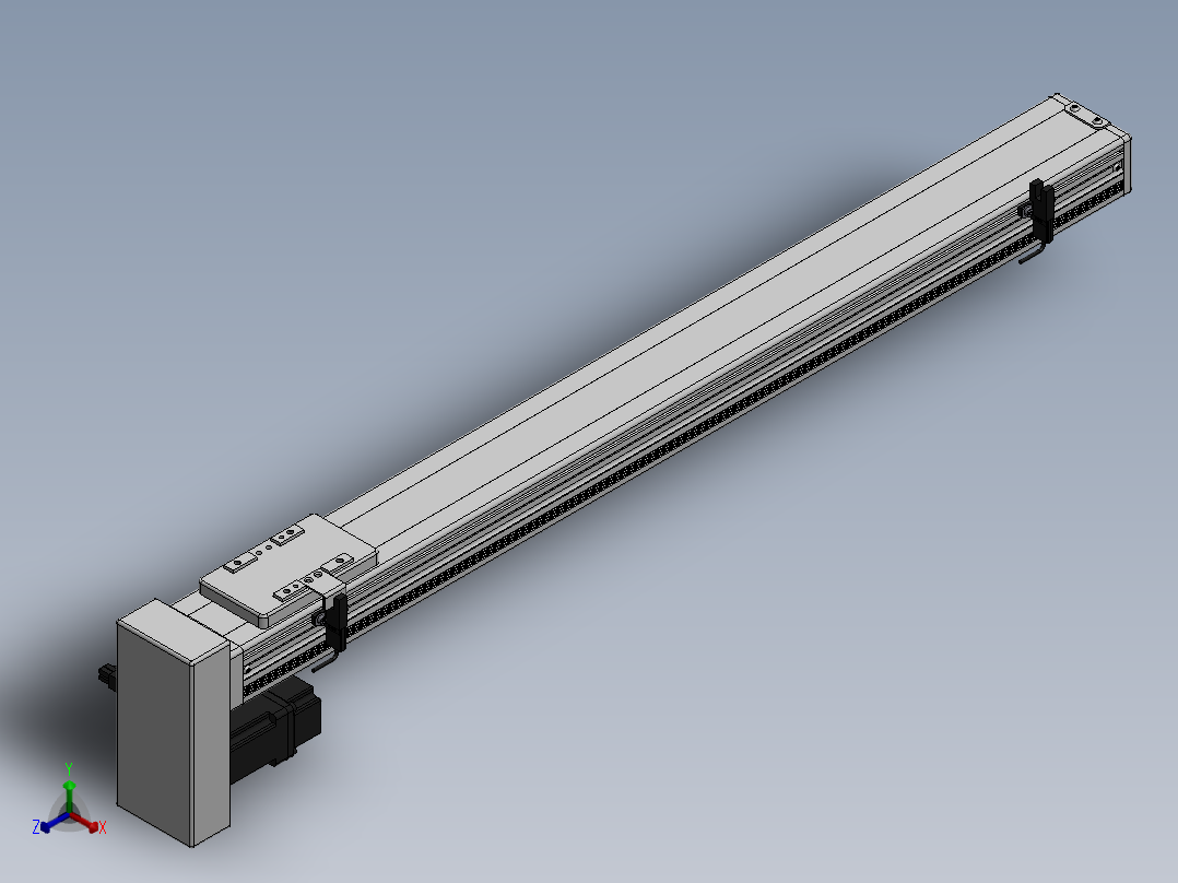 精密模组MY60-T10-600L-BM-P10-C4-C正等轴测图
