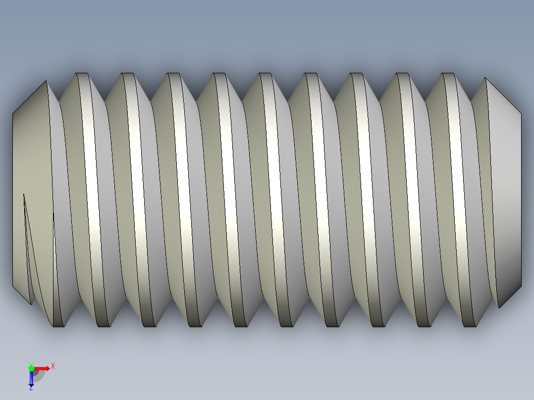 DIN 913-ISO 4026 固定螺钉-M2.5 L=5.STEP俯视图