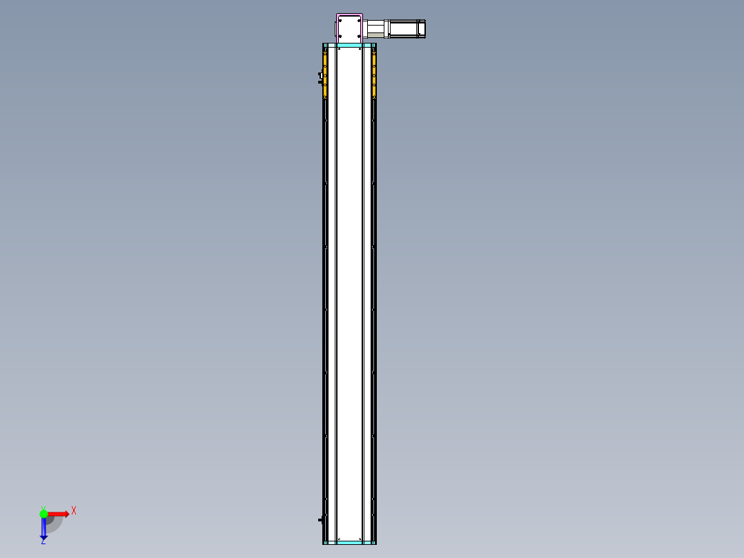 东锦同步带传动-直线滑台模组DH170B-L150-S1300-BL-P400W-C3俯视图