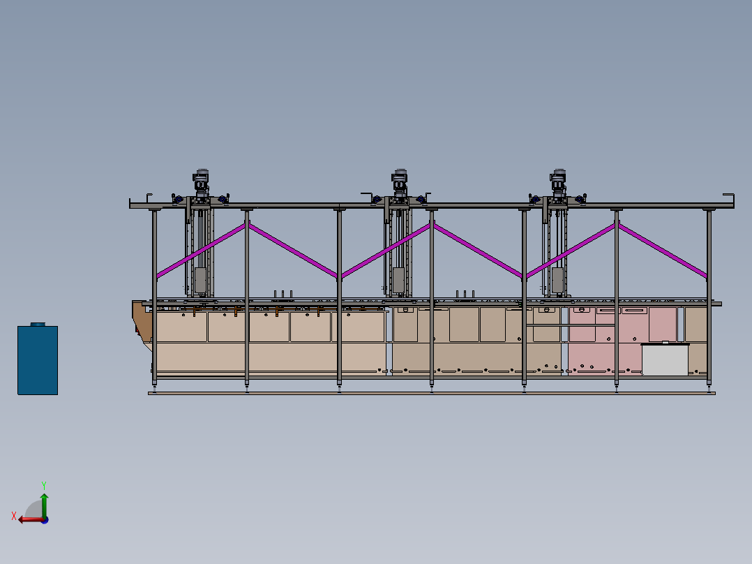 配件表面处理生产线后视图