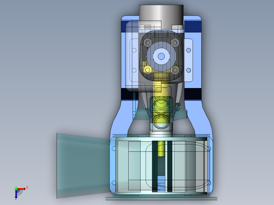 发动机鼓风机总成5俯视图