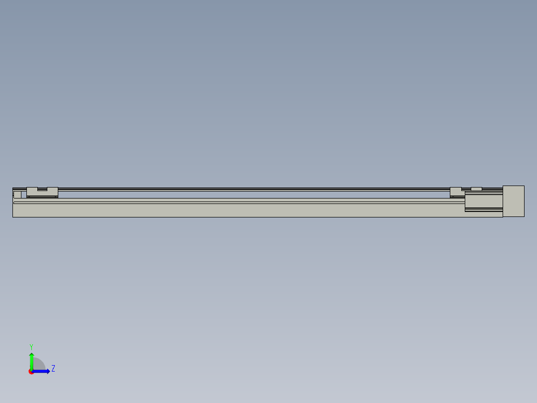 直线模组LHA6-S800-R-100W(16丝杆)设计图纸左视图