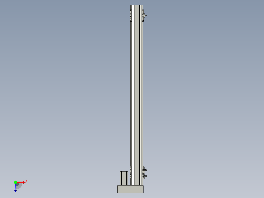 直线模组LHA6-S800-R-100W(16丝杆)设计图纸俯视图