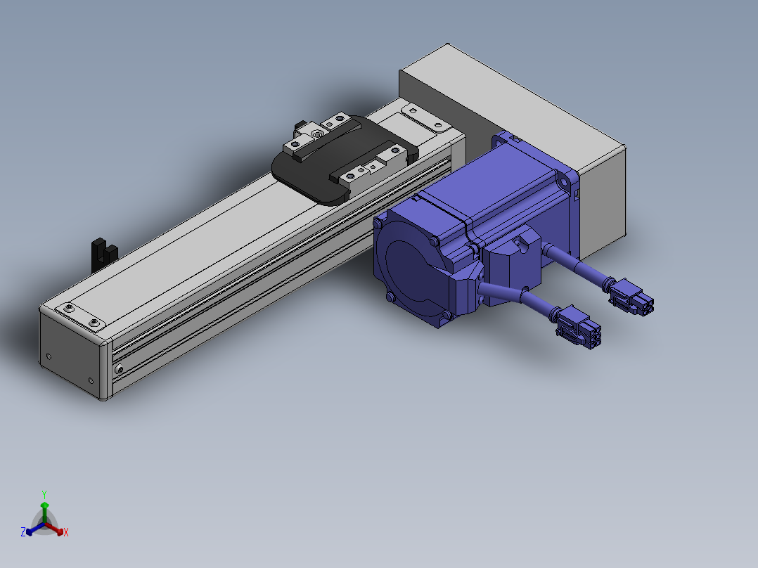 精密模组MY50-T10-150-BR-P20B-C4-C正等轴测图