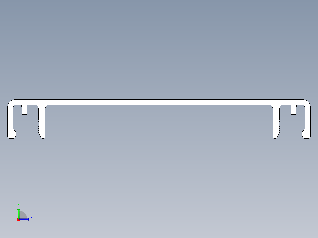 型材-KJN CABLE CONDUIT COVER 80 KJN511060.STEP左视图