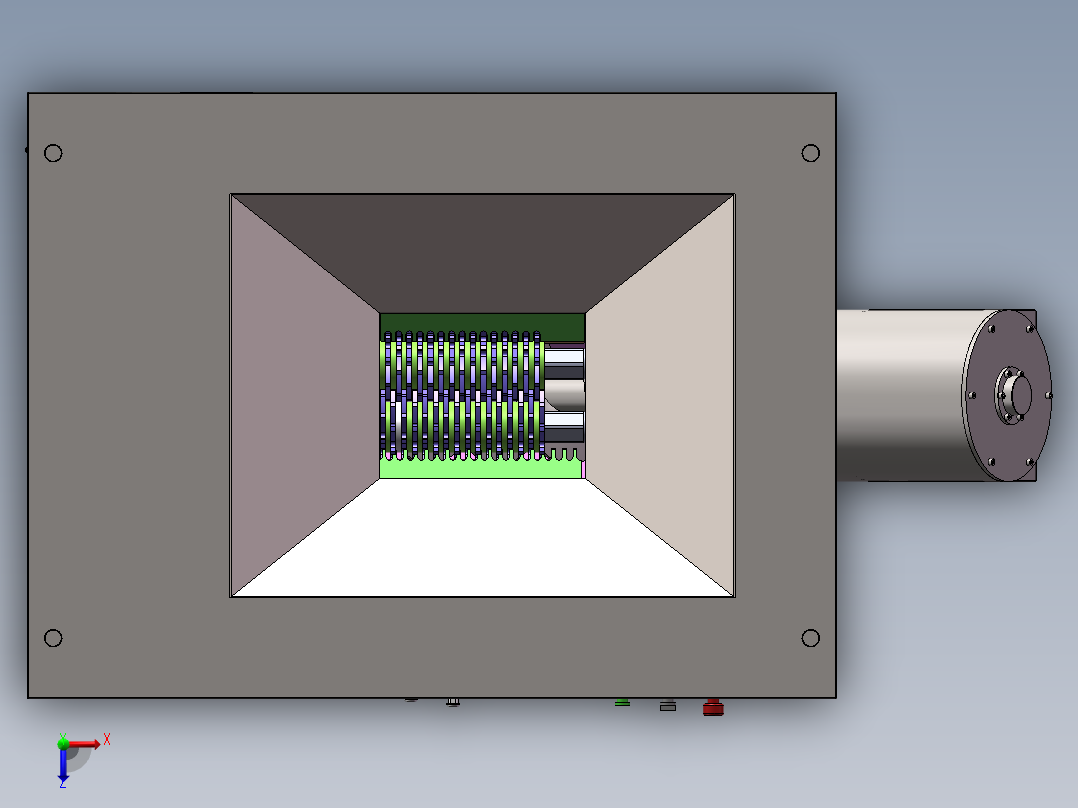 黑水虻养殖用垃圾处理机sw16俯视图