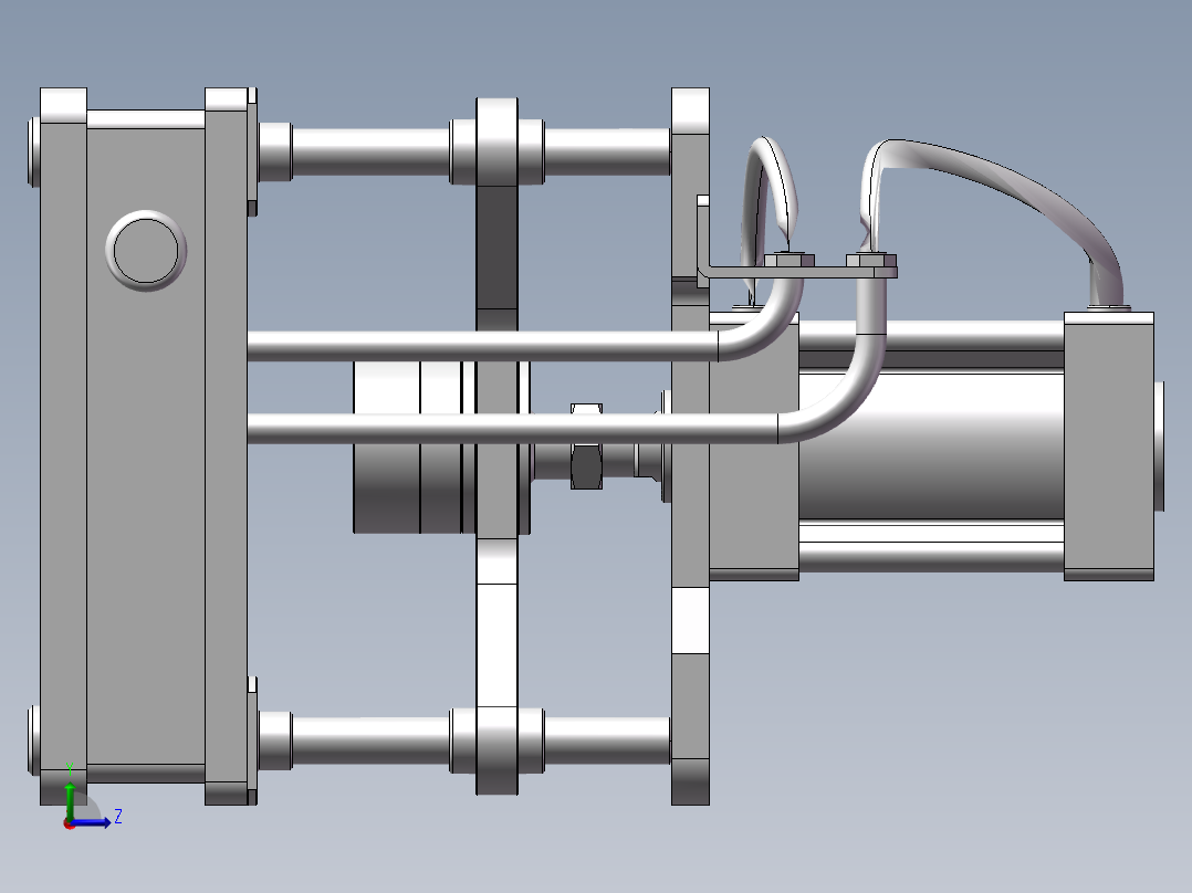 膜片冲压机左视图