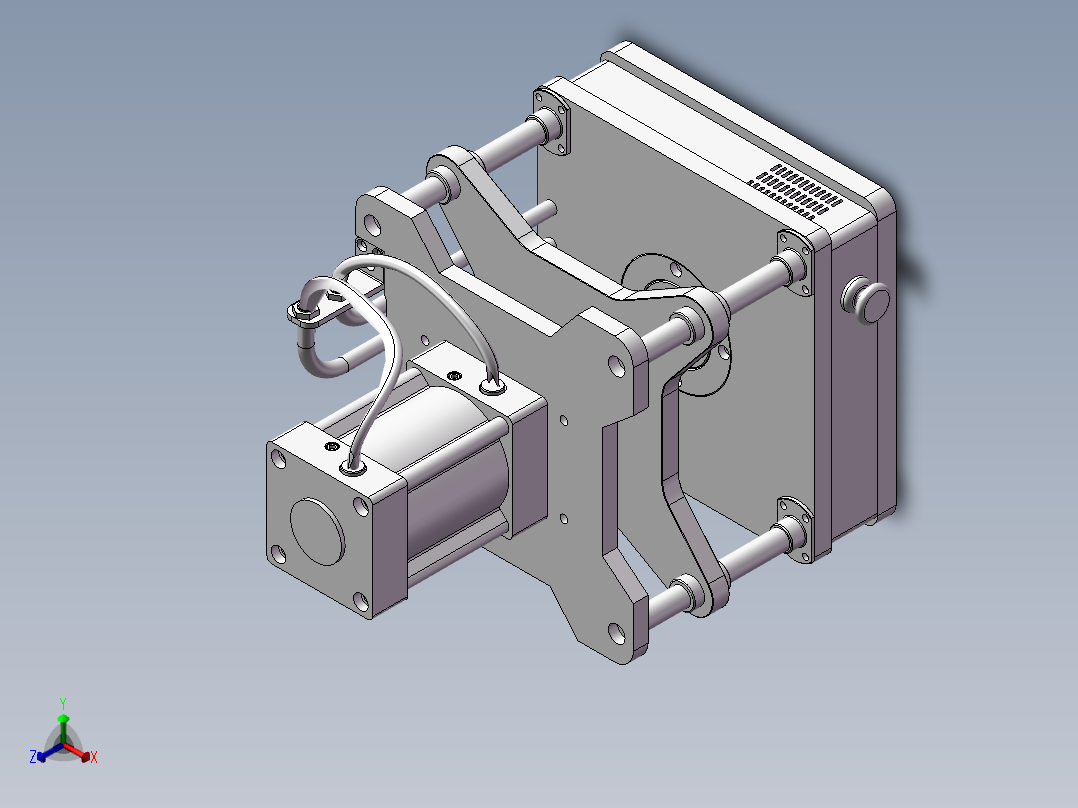 膜片冲压机正等轴测图
