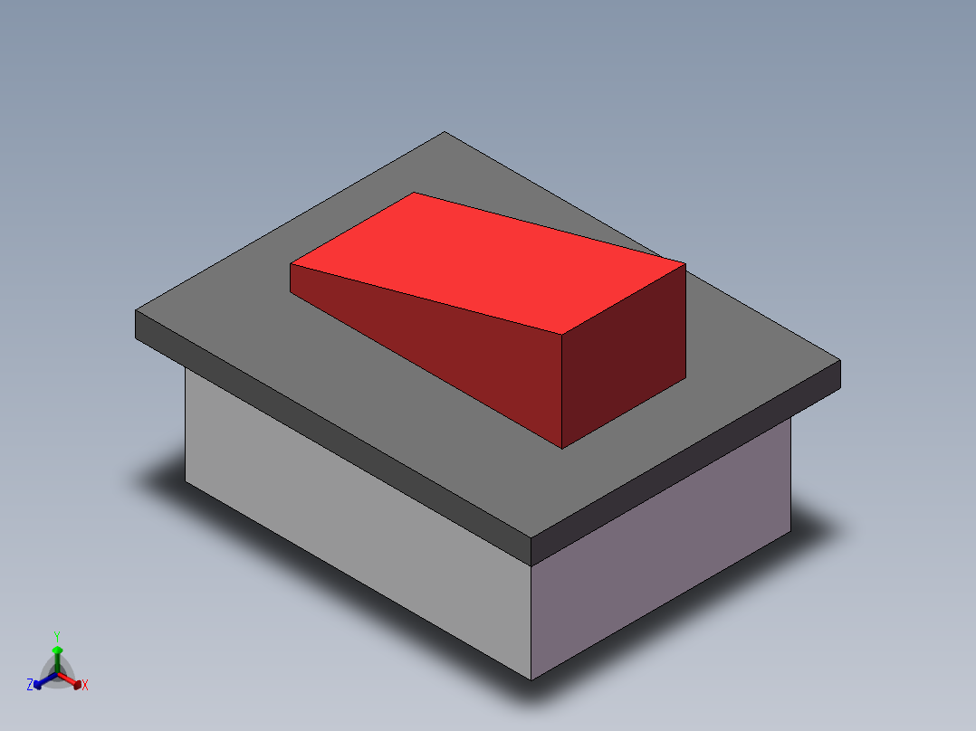 电源开关按键正等轴测图