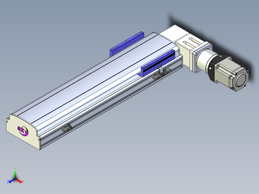 同步带滑台-半封闭B17-L100-S450-R-P75-D3-N3