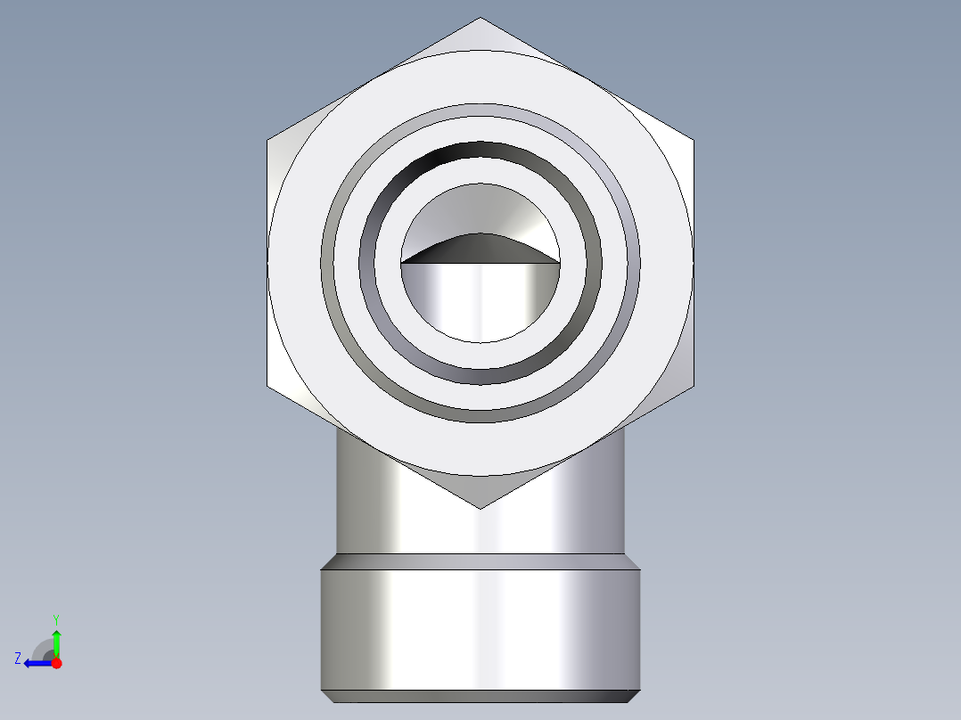 卡套式工业通用硬管接头EO_Bulkhead_elbow_WSV16SOMD71右视图