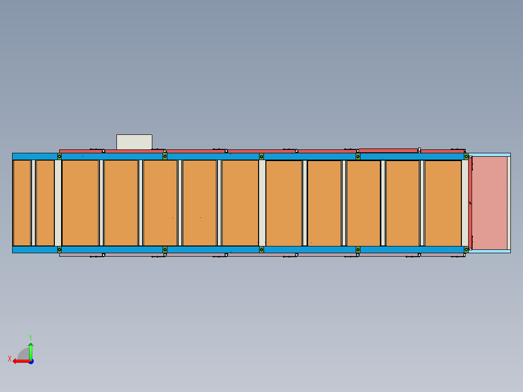 在线式烘烤机右视图