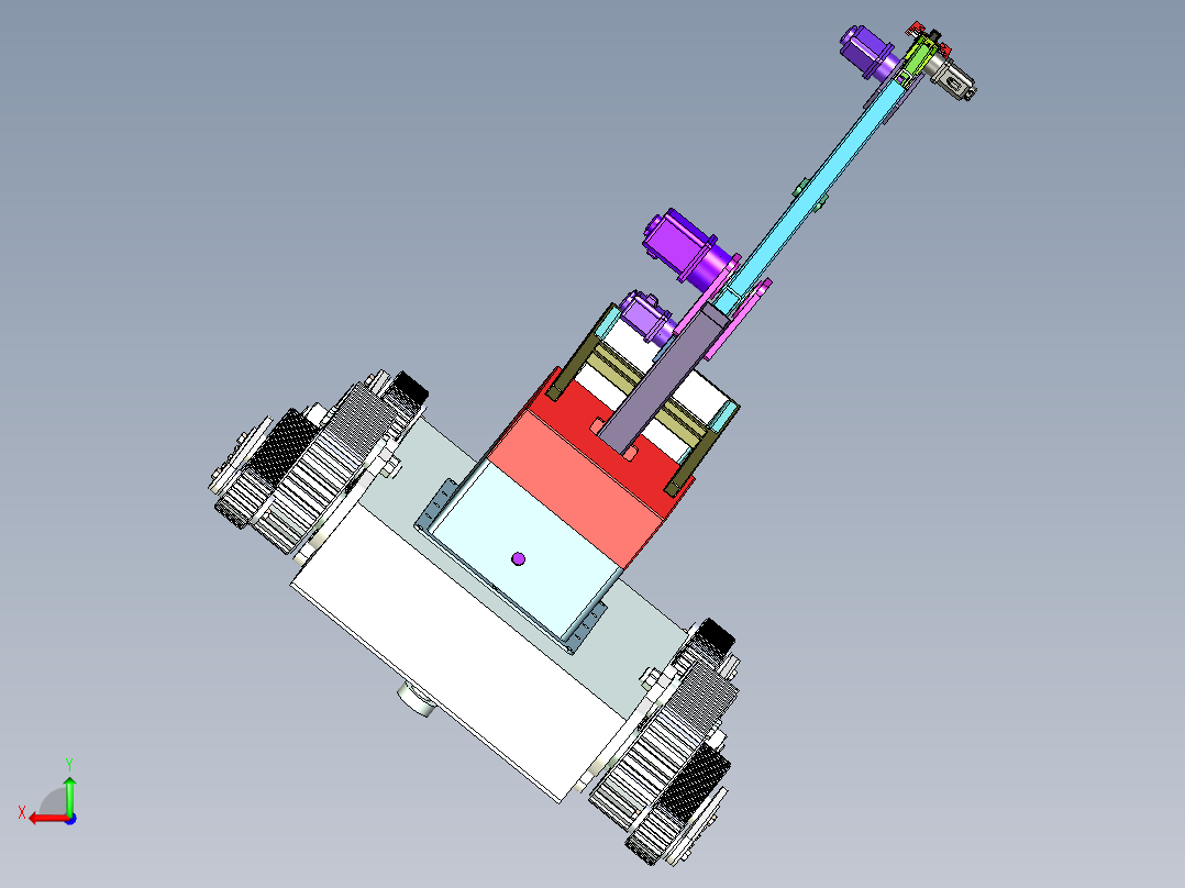 履带式移动机器人后视图