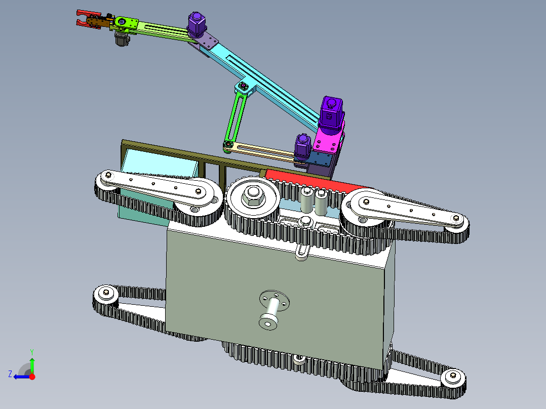 履带式移动机器人右视图