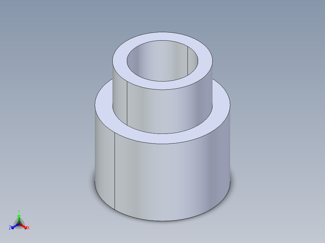 CPVC管件11-Sch80_ReducerCoupling_SxS_9829-211_1.5in x 1in正等轴测图