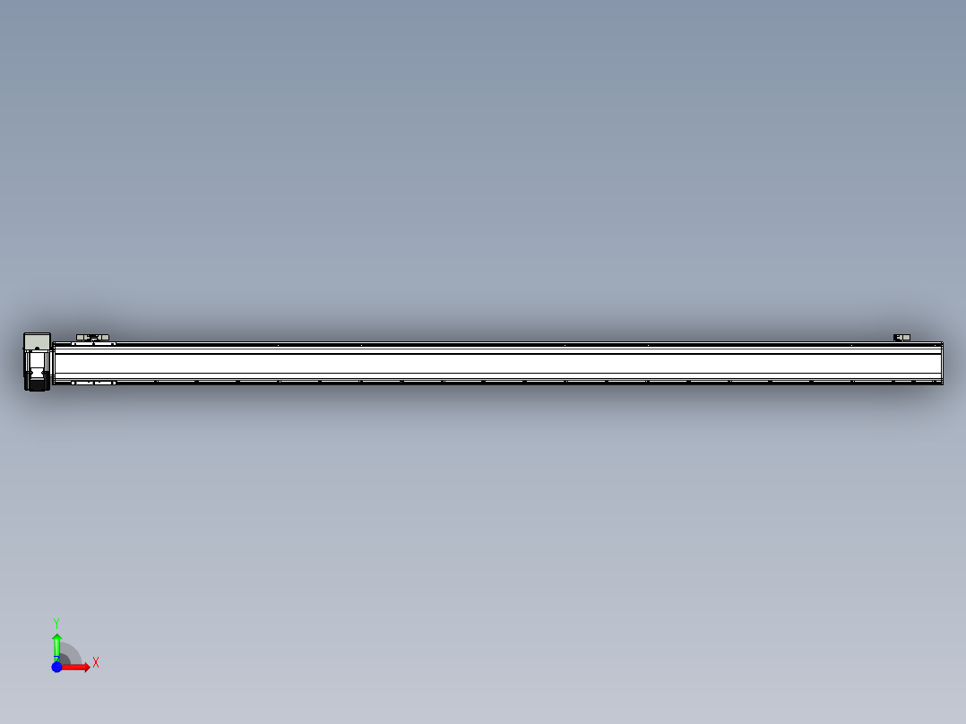 同步带滑台-半封闭B10H-L45-S1950-RU-P40-D3前视图