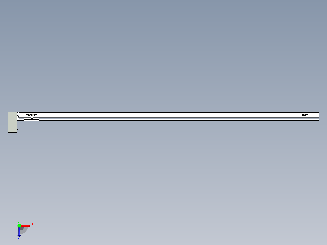 同步带滑台-半封闭B10H-L45-S1950-RU-P40-D3俯视图