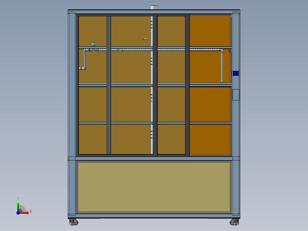 智能无土栽培植物设备前视图