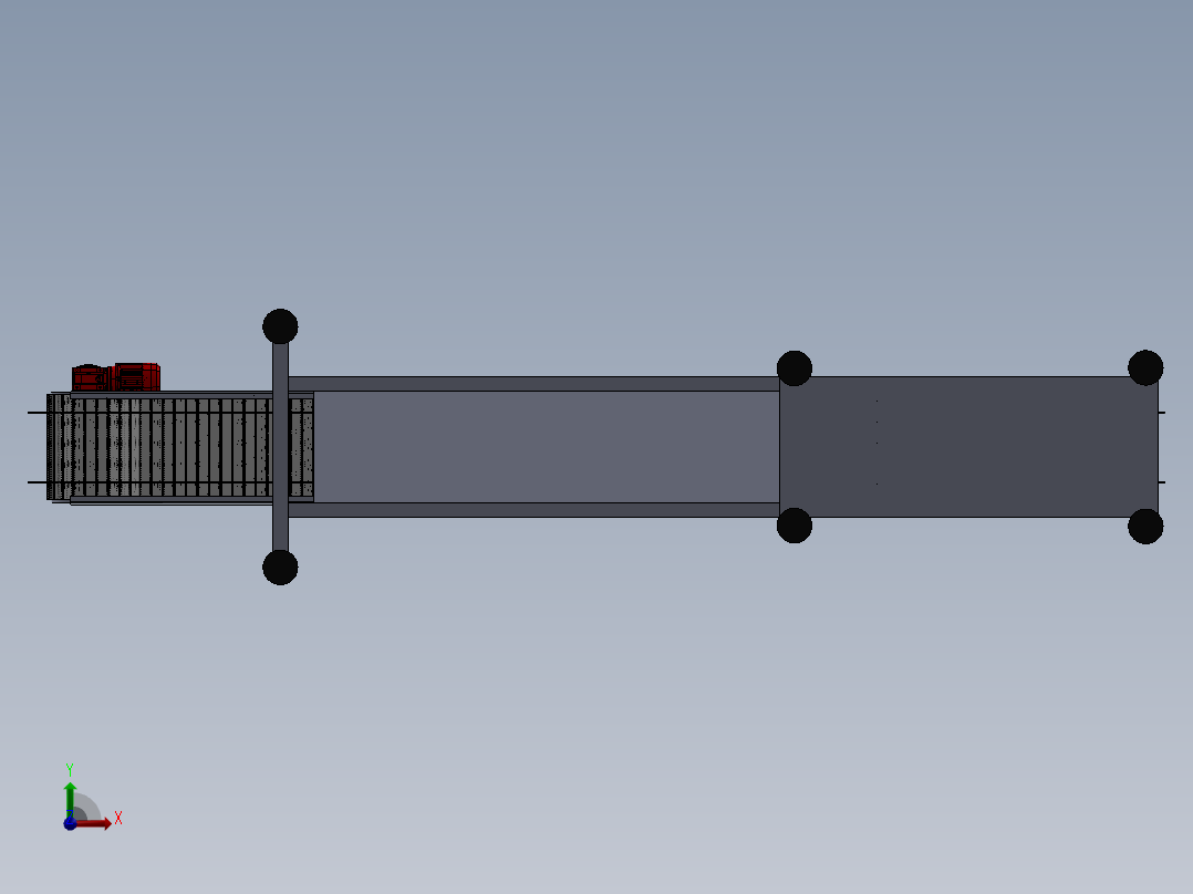 可调节式倾斜输送机前视图