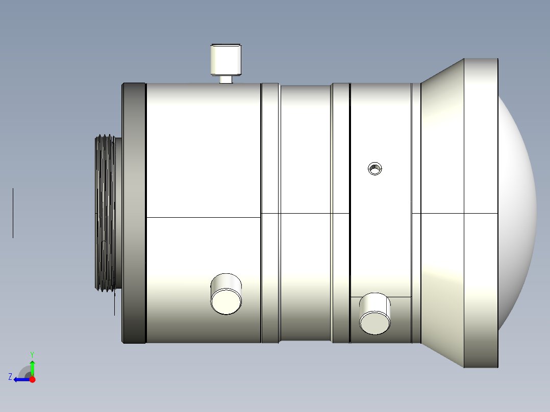 大恒相机镜头Daheng_HN-P-25M_3D_Modeling多系列图纸右视图