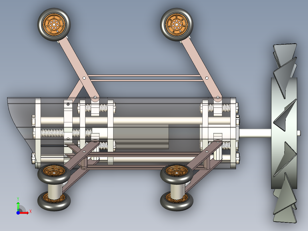 管道清污机器人前视图