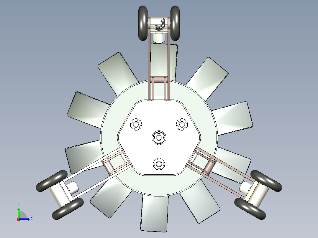 管道清污机器人左视图