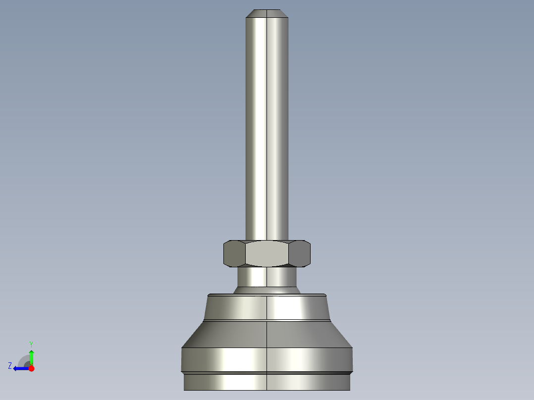 水平調整腳座(SUS製)LSA32-SUS-3D多系列多零件图纸模型右视图